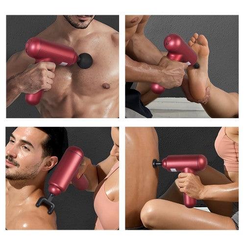 Handheld Massage Gun Deep Tissue Muscle Neck Back Massager for Muscle Therapy Pain Relief with 4 Massage Heads - Toytexx Handheld Massage Gun Deep Tissue Muscle Neck Back Massager for Muscle Therapy Pain Relief with 4 Massage Heads - Toytexx